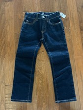 New Gap Boys Straight Stretch Jeans Sz 6 Adjustable Waist