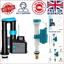 Universal Dual Flush Toilet Syphon Replacement Kit with Adjustable Fill Valve