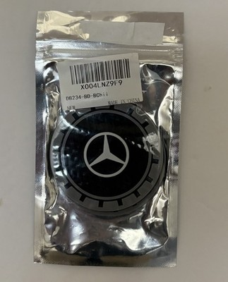 Mercedes Emblem Logo Black Rubber Cup Holder Insert Car Coasters Set of 2