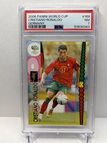 2006 Panini FIFA World Cup Cristiano Ronaldo Rookie PSA 7 #169 Portugal 1st WC