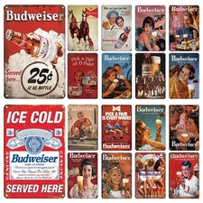 Tin Metal Signs Home D cor 8x12 Original Budweiser BEER Funny Posters Retro Wall