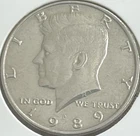 1989 P 50C Kennedy Half Dollar. **Free Shipping**