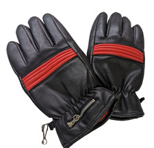 Avon Vinyl Vintage Gloves Black Red One Size Insulated Thermal Lined Novahide