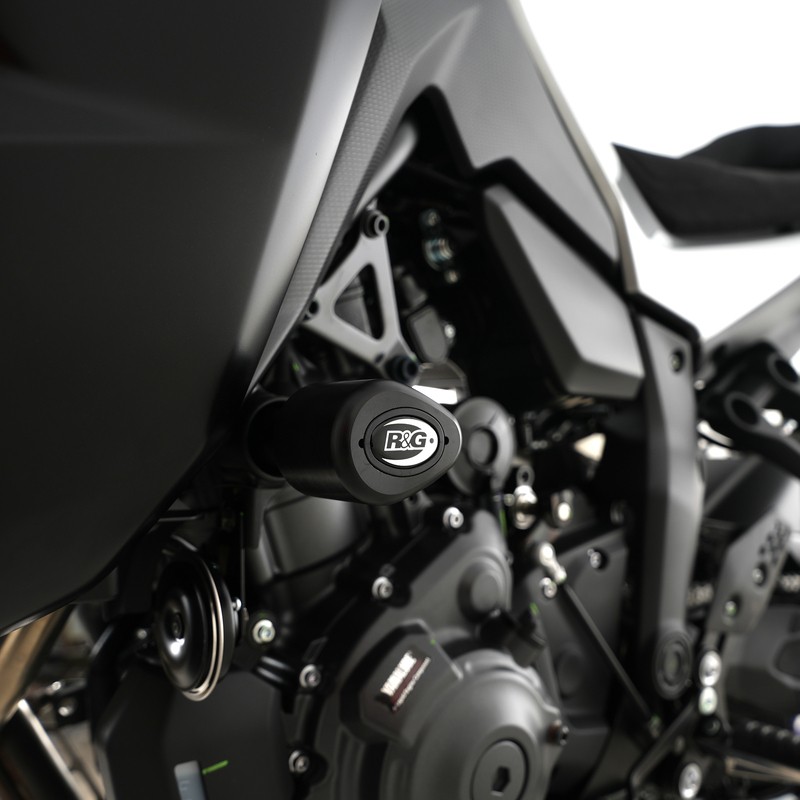 Tampons de protection R&G RACING Aero sans perçage pour cadre de moto noir mat
