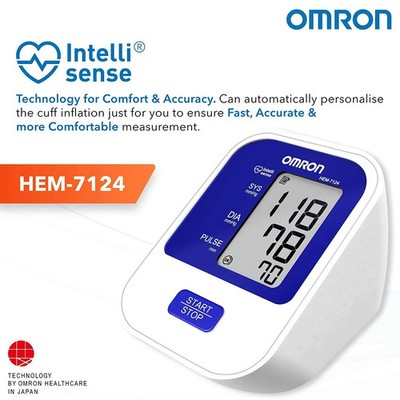 New Omron HEM-7124 Upper Arm Automatic Blood Pressure BP Monitor BP Machine