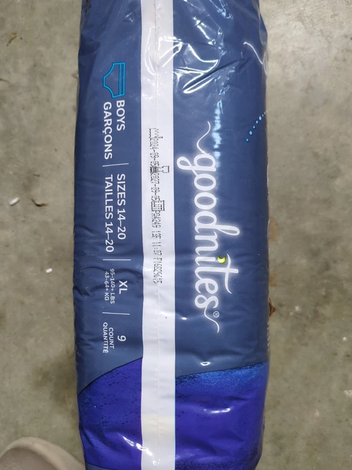 Goodnites для мальчиков очень большой размер 95 до 140 фунтов 9 штук новая упаковка - Изображение 4 из 4