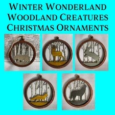 Winter Wonderland Woodland Creatures Ornament - LASER FILE - SVG - DIGITAL FILE!