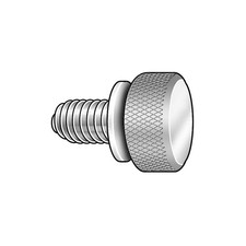 GRAINGER APPROVED WFTSSS1 Thumb Screw, 6-32,18-8SS,1/4"L,PK5 1RA55