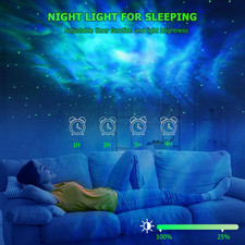 Galaxy Star Projector Night Light with Remote Timer Bedroom Party Decor