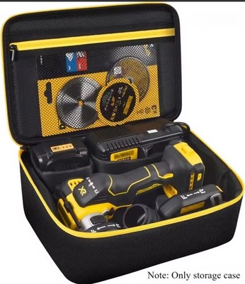 Tool Carrying Case for DEWALT 20V MAX Cut Off Tool, Black/Yellow, Zipper, Handle