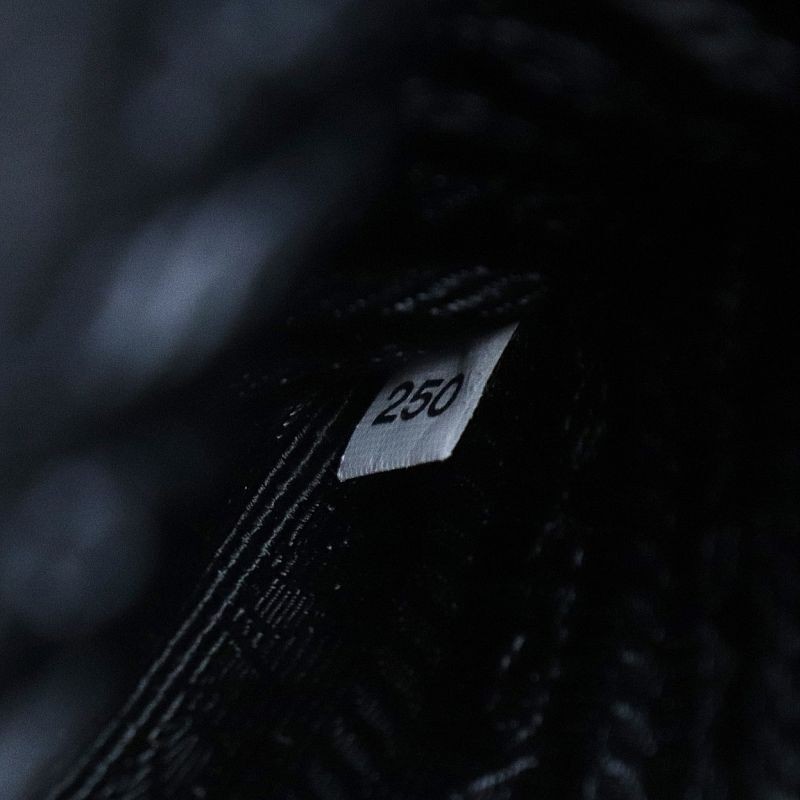 PRADA backpack 2VZ064 nylon saffiano leather black backpack triangle logo used thumbnail 8