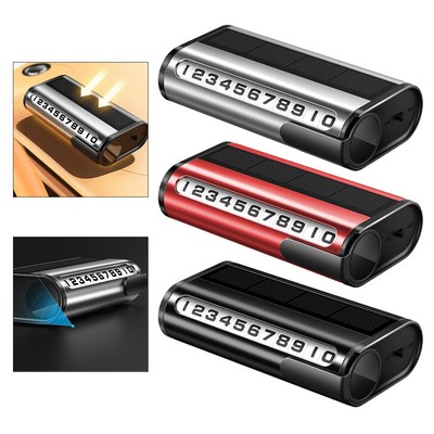 Luminous Solar Charging Temporary Parking Number Plate for Cars and SUVs