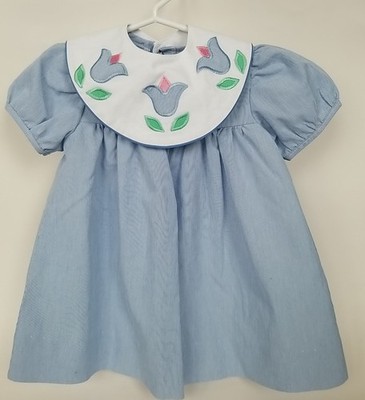 Vintage Hearts Designs Made In USA Dress Girls 18 Month Easter 3 In 1 Tulip 