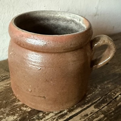 Vintage Französischer Krug Topf, Vintage Krug, Confit Pot, Rustikale Vase