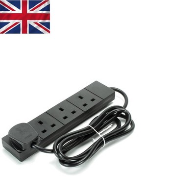 Everyday Power Solution: 4 Steckdosen 13A Verlängerungskabel mit einzigartigem Design, 2m Kabel