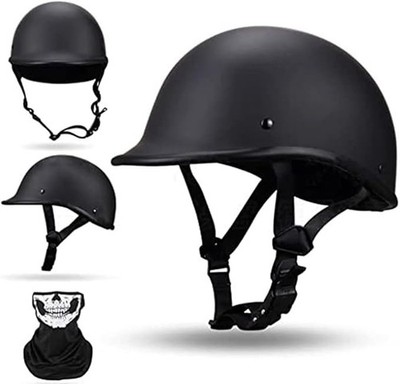 Motorcycle Helmet Half Shell, DOT APPROVAL Hawk Style Compact Lightweight