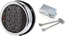 Gun Safe Lock Replacement Solenoid Lock & 2 Override Keys Digital Keypad Lock