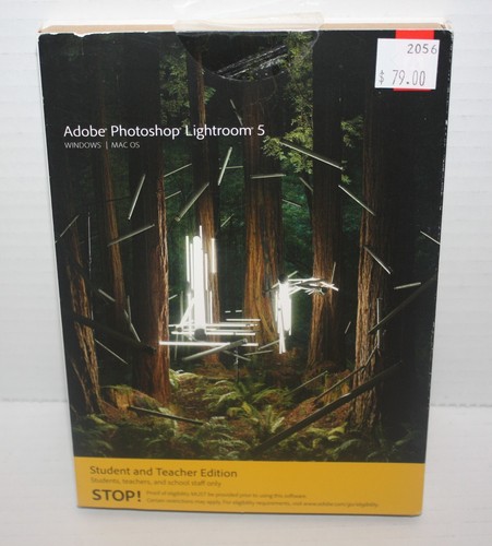 New Adobe Photoshop Lightroom 5 Software Student and Teacher Edition Open Box - Picture 8 of 8