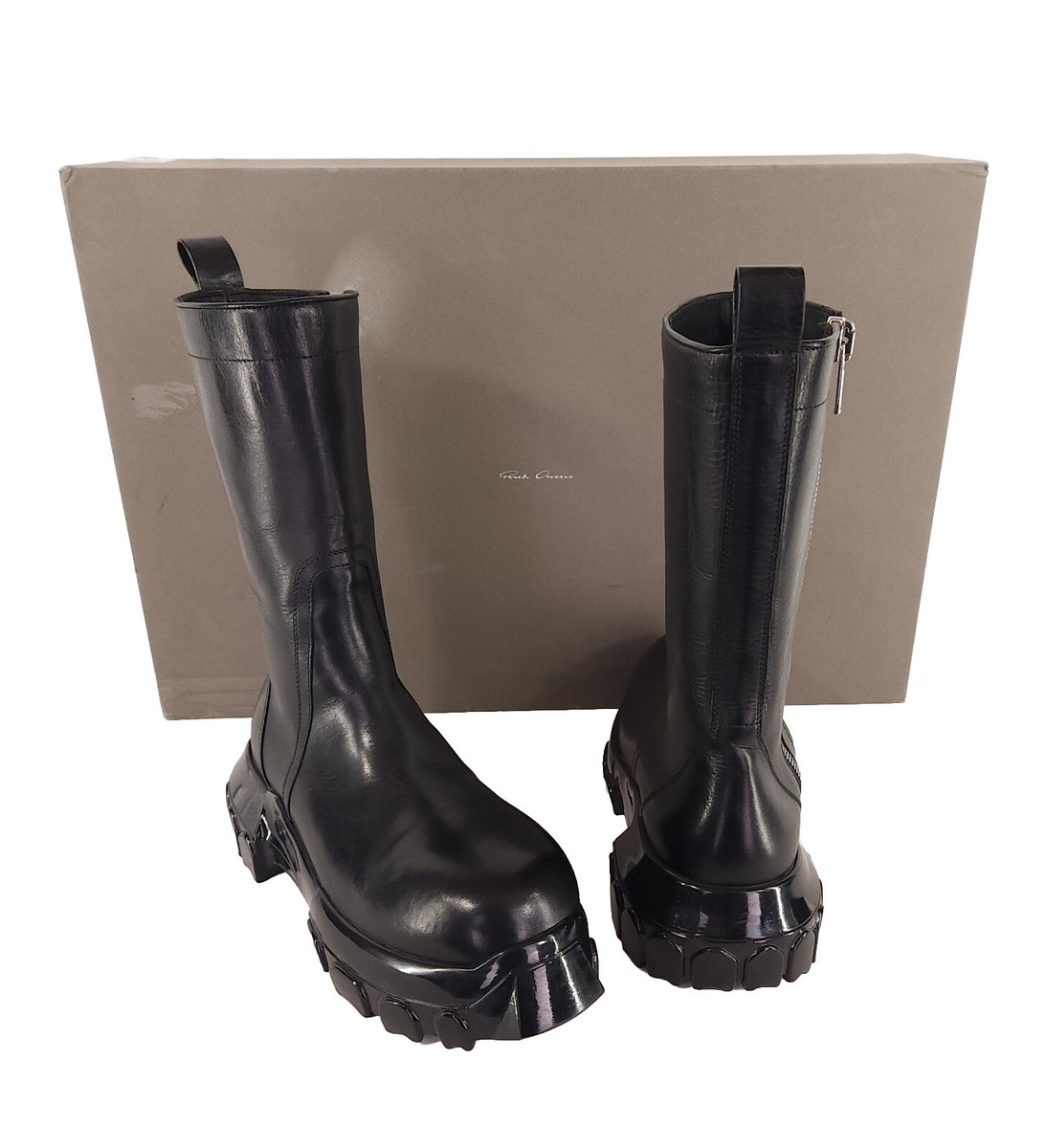Rick Owens Creeper Bozo Tractor Boots Black New Defect Size Rick Owens Creeper Bozo Tractor Boots Black New Defect Size