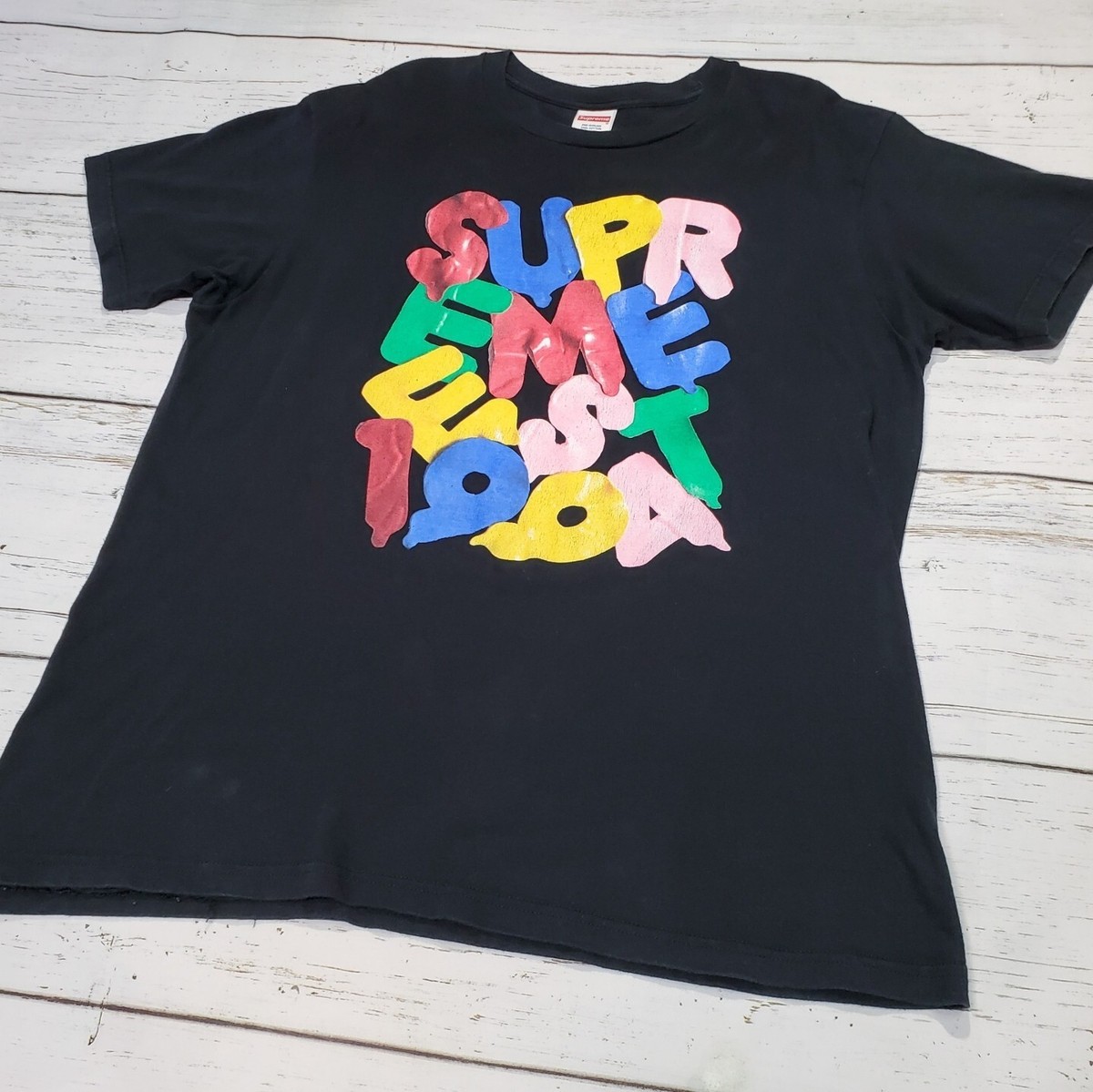 Supreme Balloons Tee Black Size Medium FW20 T-Shirt Rare Pre-Owned Made In USA Supreme Balloons Tee Black Size Medium FW20 T-Shirt Rare Pre-Owned Made In USA