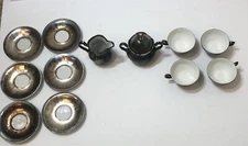 Vintage Dekor RW Bavaria Feinsilber Silver Porcelain Partial Set 12 Pieces