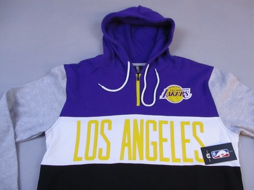 NBA Herren mehrfarbig Los Angeles Lakers gestapelt Logo Pullover Hoodie Größe Large - Bild 2 von 9