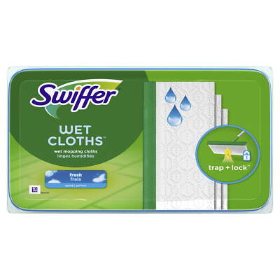 Swiffer Sweeper Wet Mopping Cloths Multi-Surface Floor Cleaner Fresh Scent 24 Ct