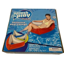 Best Way Splash N Play Chill Wave Adult Pool Lounge Lazy River Float Red Pink