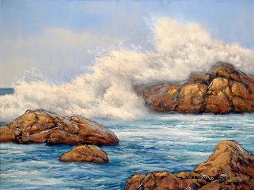Listed American Artist Robert Leroy Knudson (b. 1929) Signed Pastel Painting - Picture 2 of 7