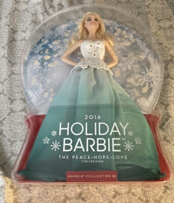 Barbie The Peace Hope Love Collection 2016 Holiday Teal Green Barbie Doll Mattel