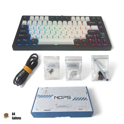 Chilkey ND75 Aluminum 75% Mechanical Keyboard + Screen for Wireless Gaming Black