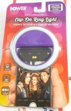 Rechargeable Clip-On Ring LED Light Mobile Device Cell Phone Smartphone Purple