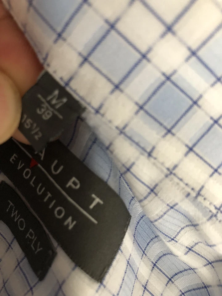 CAMISA DE VESTIR HAUPT 100% ALGODÓN HOMBRE TALLA M-39 - 15 1/2 Foto 4 de 4