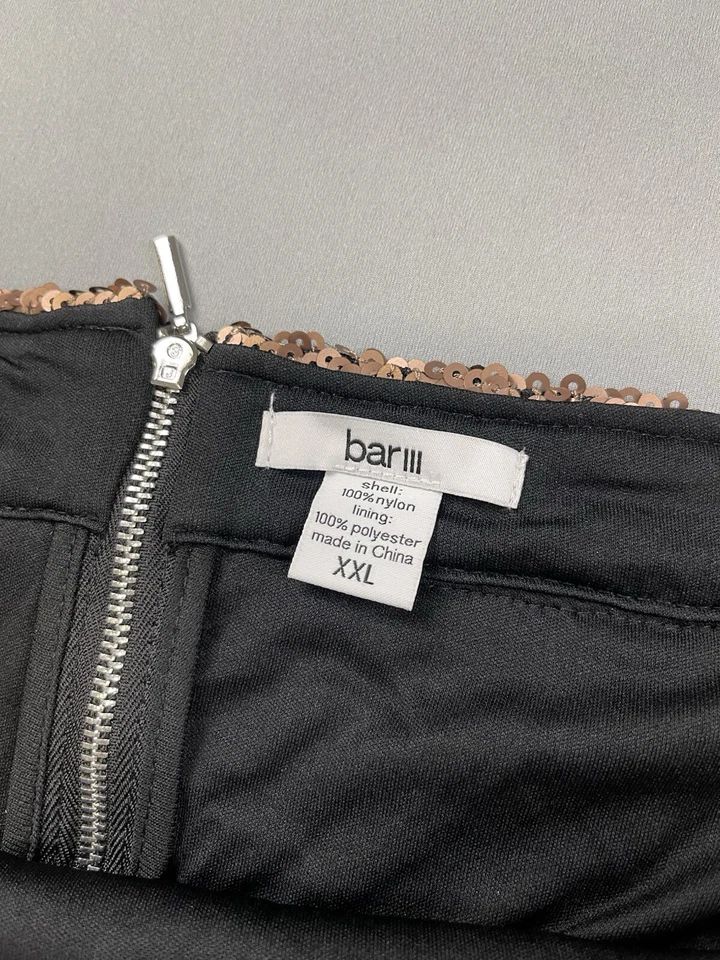 Женская юбка Bar III XXL золотистая с блестками праздничное мероприятие коктейльная вечеринка розовая - Изображение 4 из 4