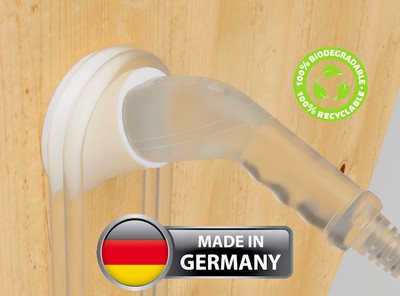 Typ 2 Wandhalterung incl. Kabelaufroller Kabelhalter Stecker Halter weiß 3-druck