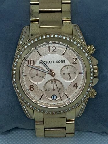 Orologio Donna Michael Kors MK5263 Cronografo Quadrante Oro Rosa Quarzo Analogico B703