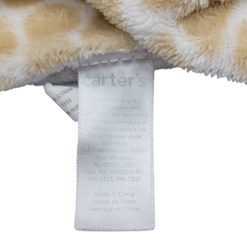 Carter's Giraffe Lovey Plush Cream 13.5" Brown Hook And Loop Pacifier Holder - Picture 8 of 9