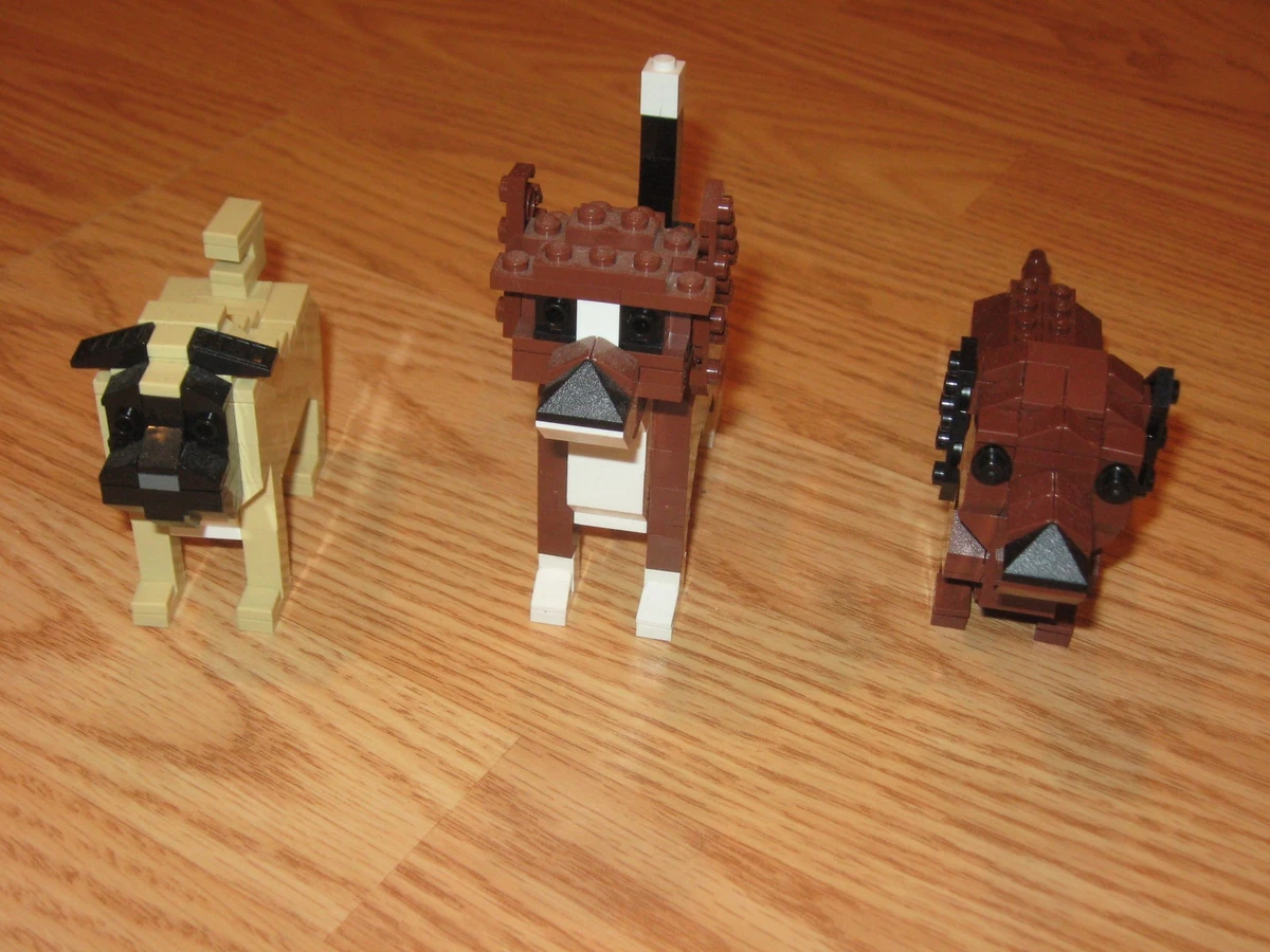 Lot of 3 CLUB LEGO Sets: Pug Dachshund and Beagle DOGS All Pieces