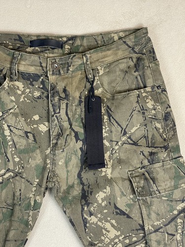 KDNK Pants Mens 36 Green Camo Cargo Hiking Hunting Outdoor Casual Pockets NWT - Picture 2 of 12