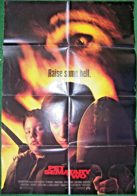 "Pet Sematary Two" 1992 original 1-sheet movie poster Furlong/Edwards