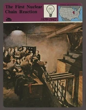 The First Nuclear Chain Reaction Story of America Science Invention History Card