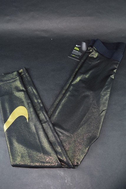 nike gold glitter leggings