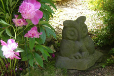 🌺 EULE aus Eifel Basalt Stein FIGUR Handarbeit Garten Balkon Park Terrasse Deko