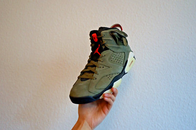 [EU 42 / US 8.5] - Jordan 6 Travis Scott Medium Olive [Neu]