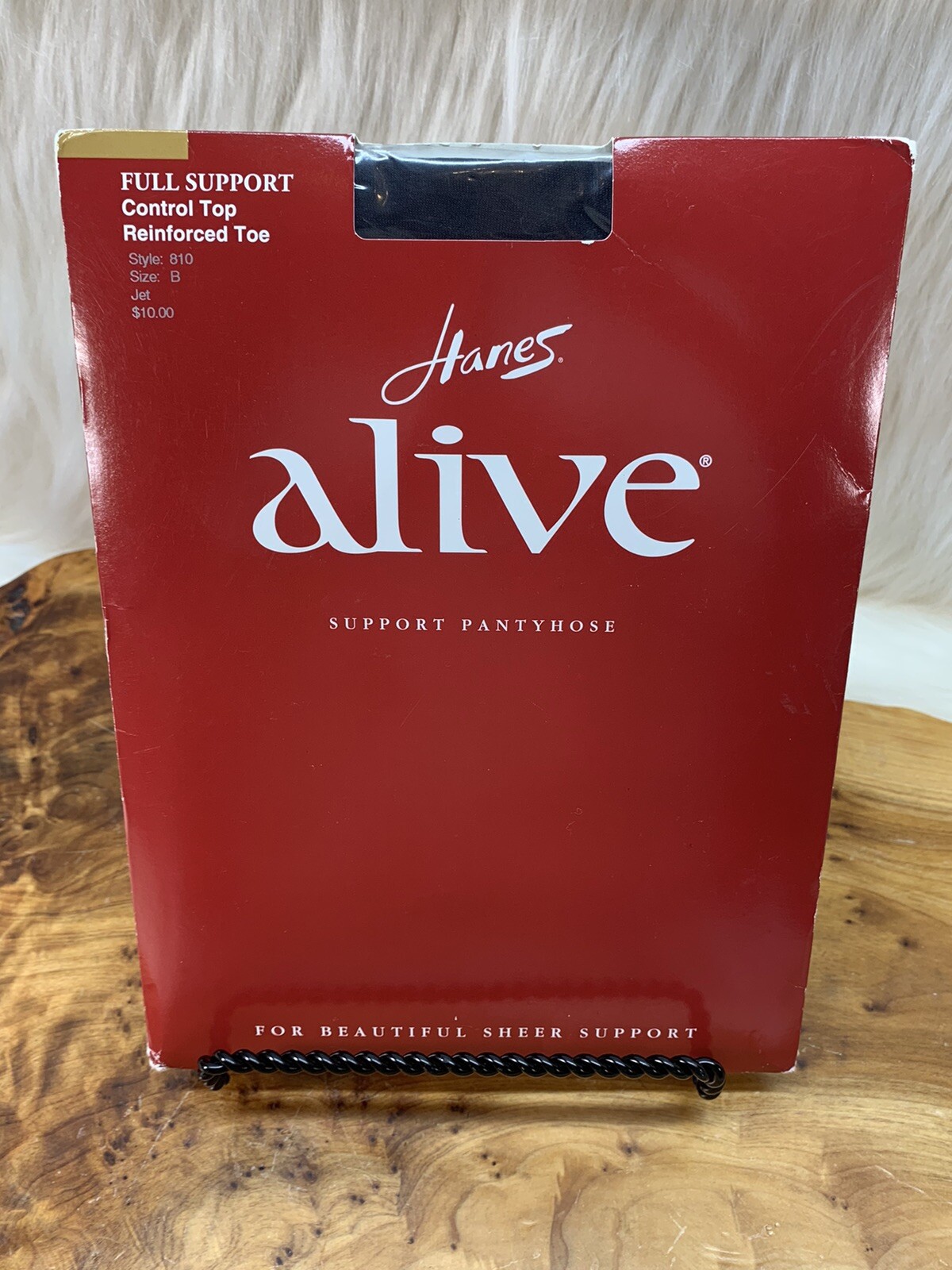 Hanes Alive Full Support Control Top Pantyhose Style 810 Size B Jet