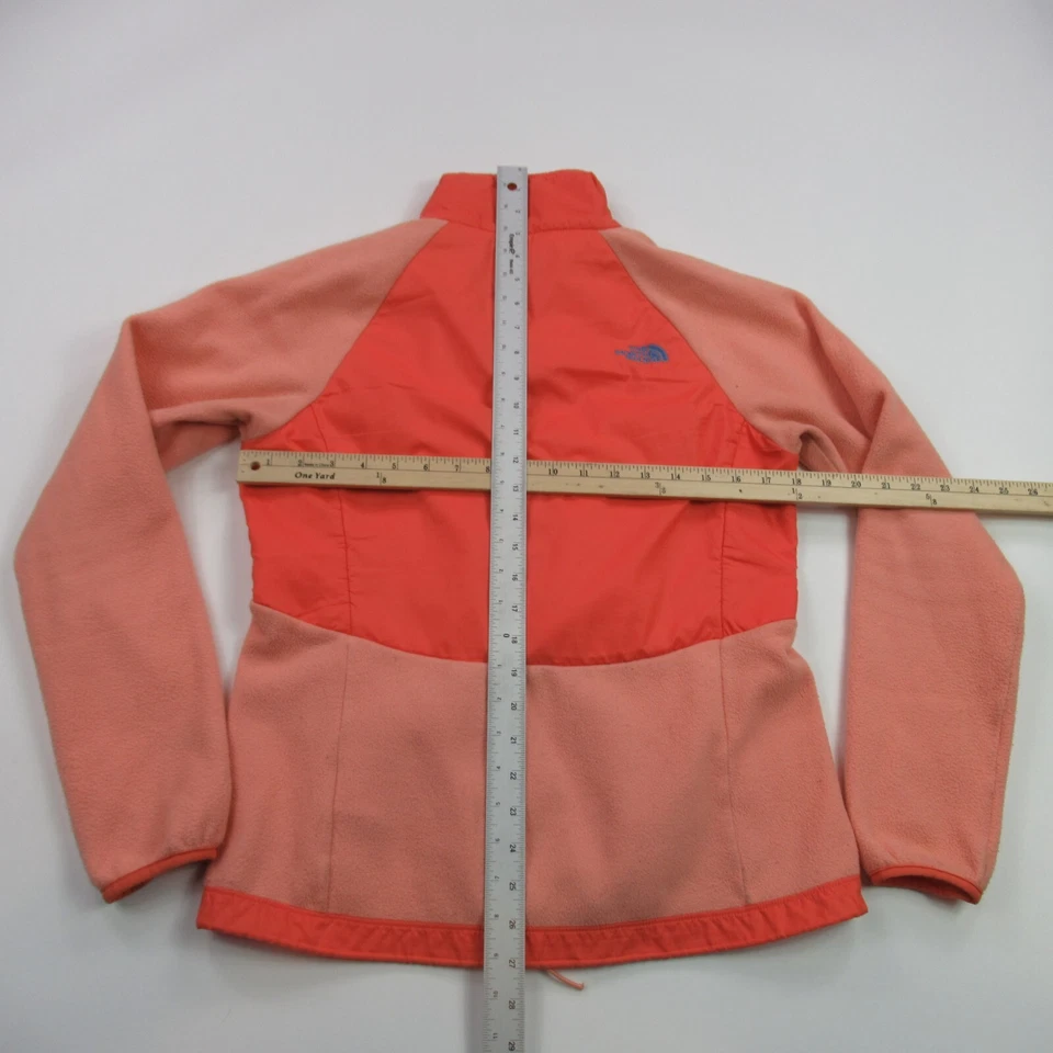 Jaqueta North Face Feminina Pequena Manga Longa Zíper Completo Leve Lã Laranja - Imagem 4 de 4