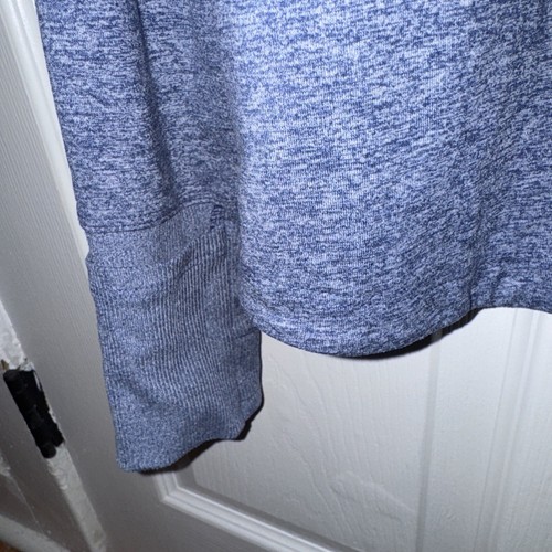 Athleta Girl Uptempo Hooded Top M 8-10 Blue Space Dye Long Sleeve Pockets - Picture 6 of 7