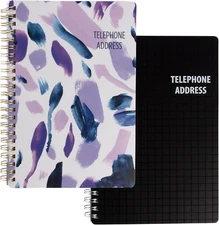 Planahead Address Book with Alphabetical Tabs - 8"X5.5" Spiral Address Organizer