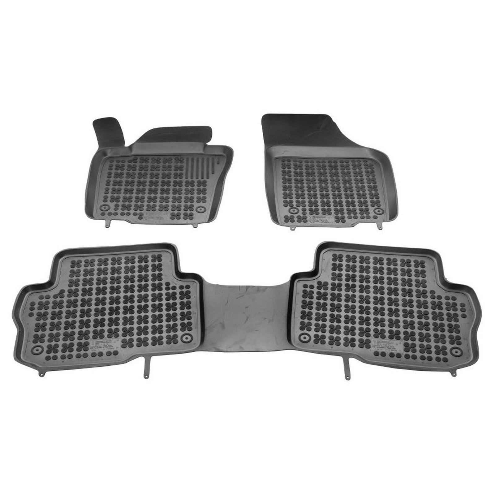 Tapis de sol en caoutchouc Rezaw-Plast pour SEAT Alhambra II de 2010 à 2020 noir