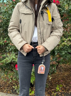 Doudoune courte femme Parajumpers Gobi bleu marine bomber canard